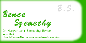 bence szemethy business card